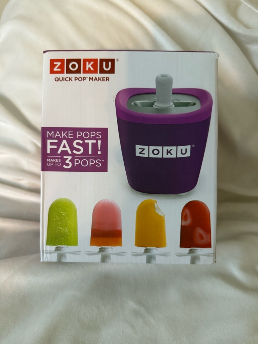 Zoku Quick Pop Maker Kids Popsicle Mold - Purple NWT